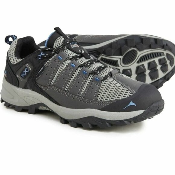 Pacific Mountain Shoes - Pacific Mountain Coosa Low WP Gunmetal/Blue PM003280-016 Hiking Shoes